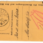 DR - Neustrelitz 1885, K2 a. Einlieferungsabschnitt f. Paket, 50 Pfg. Gebühren-