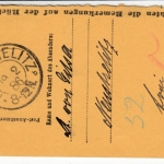 DR - Neustrelitz 1886, K2 a. Einlieferungsabschnitt f. Paket, 50 Pfg. Gebühren-