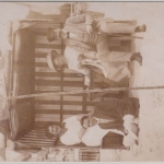 DR - Seebad Bansin 1913, Kreisgitterstpl. a. priv. Fotokarte (Strandkorb) n.