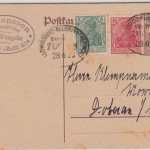 DR - Ludwigslust - Neubrandenbg., Bahnpost-Stpl. a. 15 Pfg. GA-Karte+Zusatz 1920