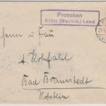 DR - Proseken Klütz (Mecklb.) Land, Landpost-Ra2 a. Brief n. Bad Bramstedt 1933