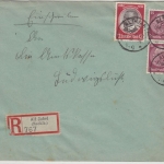 DR - Alt-Jabel (Mecklb.) 13.8.34, KOS a. Einschreibebrief n. Ludwigslust