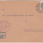 DR - 30 Pfg. Strohhut, Dienstbrief Schwerin - Ludwigslust 1928, ohne Inhalt