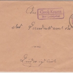 DR - 12 Pfg. Hindenburg/OBERRAND, Brief Landpost-Ra2 Groß Krams ü. Ludwigslust