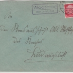 DR - Woosmer ü. Ludwigslust, Landpost-Ra2 a. Brief Ludwigslust 1935, ohne Inhalt