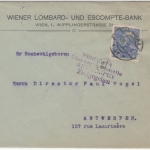 LP Belgien/Österreich - Brief Wien - Antwerpen 1915, Zensur-L4 Antwerpen