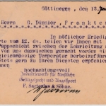Bayern/DR - 5 Pfg. Luitpold, Antwort-GA-Karte, Fremdverwendung Göttingen 1913 n.