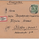AM-Post - 42 Pfg. AM-Post, Einschreibebrief Poststelle I Grona ü. Göttingen 1946