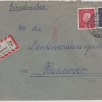 BRD - Münchehof ü. Seesen, Poststelle I, Einschreibebrief n. hamburg 1961