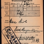 DR - Teichhütte ü. Seesen, Landpost-Ra2 a. Einlieferungsschein 1943