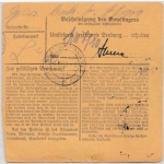 BRD - 50+60 Pfg. Posthorn, Paketkarte/postlagernd Bad Gandersheim - Berlin-