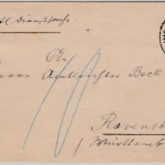 DR - Wolfenbüttel 1885, Klaucke-Stpl. a. portopfl. Dienstbrief/Nachporto n.