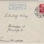 DR - Lobmachtersen ü. Wolfenbüttel, Landpost-Ra2 a. Brief n. München 1936