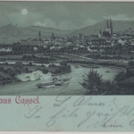 Hessen - Kassel, Gruss aus Mondscheinlitho (Gesamtansicht) gelaufen 1902