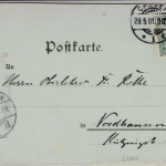 Hessen - Kassel, Gruss aus Mehrbild-Mondscheinlitho (Löwenburg etc.), gelaufen