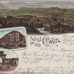 Hessen - Kassel, Gruss aus Mehrbild-Farblitho (Fr. Wilhelm-Platz etc.), gelaufen