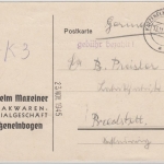 All.Bes. - Katzenelnbogen 13.11.45, Gebühr bezahlt, viol. L1 a. Karte n.
