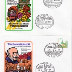BRD - Bad Ems, Bartholomäusmarkt 1985, 1987/89 - 4 Privat-GA-Umschläge + SST