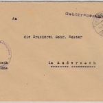 All.Bes. - Dachsenhausen 14.5.46, Gebühr bezahlt, viol. L1 a. Brief n. Andernach