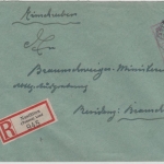 All.Bes. - Nastätten (Taunus), Gebühr bezahlt, roter Ra2 a. Einschreibebrief n.