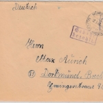 All.Bes. - Mündersbach ü. Selters 12.3.46, Poststelle I, Gebühr bezahlt - Brief