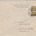 BRD - (22b) Weidenhahn ü. Selters (Westerw), Landpost-L2 a. Brief n. Gotha 1957
