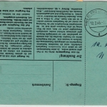 DR - 1 RM+40 Pfg. AH, Postgur-Paketkarte Friedland - Roggenburg 12.2.45