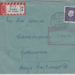 BRD - Waake ü. Göttingen, Poststelle I, Einschreibebrief n. Göttingen 1961