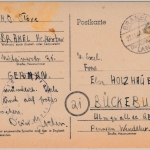 All.Bes. - 6 Pfg. bezahlt Aushilfs-GA-Karte, Brakel Land - Bückeburg 22.11.45