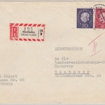 BRD - Northeim (Han) Land, Poststelle I, Einschreibebrief n. Hannover 1961