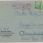BRD - (20b) Großenrode ü. Northeim (Han), Landpost-Ra2 a. Brief n. Regglisweiler