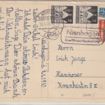 Bizone - (20b) Nienhagen ü. Nörten-Hardenberg, Landpost-Ra2 a. Karte n. Hannover