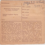 DR - Kranenburg Bezahlt 1943, Nachnahme-Paketkarte/Selbstbucher n. Rossbach 1943