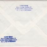 BRD - Eis-Notluftpost, Brief Krefeld - Hallig Gröde/Nordsee 27.1.1985, o. Inhalt