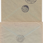 DR/AM-Post - Vluyn (Kr. Mörs), 2 Einschreibebriefe n. München/Passau 1934+1946
