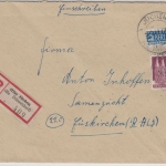 Bizone - 60 Pfg. Bauten + Notopfer, Jüchen - Euskirchen 1949