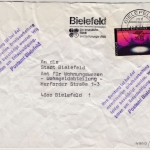 BRD - Ortsbrief Bielefeld 1977, masch. beschädigt/Hinweisstempel !!