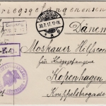 DR - Gütersloh 1917, Kriegsgefangenenbrief n. DÄNEMARK, Lagerzensur