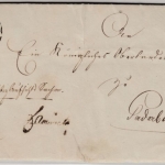 Preussen - Rietberg 7/4 (1842), K2 a. Dienstbrief/Justizsache n. Paderborn