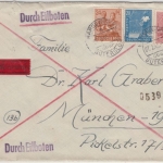 All.Bes./Kontrollrat - Harsewinkel ü. Gütersloh, Poststelle I, Eilbrief 1948 n.