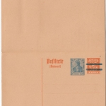 DR-Infla - 30 a. 10 Pfg. Germania, Antwort-GA-Karte+Zusatz, Lupo-Karte 1922