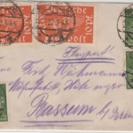 DR-Infla - 2x10 Pfg. Flugpost u.a., Luftpostbrief Wangerooge - Bassum 1922