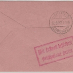 DR-Infla - 60 Pfg. Germania, Rohrpost-GA-Umschlag, Lupo-Drucksache Stettin 1922