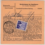 BRD - Nauroth ü. Betzdorf (Sieg), Poststelle I, Wertpaketkarte n. Vollmerz 1952