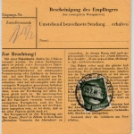 DR - 2 RM AH u.a., Dringend-Wertpaletkarte Wanne-Eickel - Dessau 1944