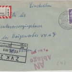 BRD - 70 Pfg. Heuss II, Einschreibebrief Königshoven ü. Bergheim a.d.Erft 1959