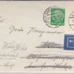 DR - 12 Pfg. Hindenburg, Brief Wien - Berlin 1939, retour mit LUFTPOST (!!)