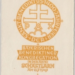 All.Bes. - Schäftlarn 1947, 1400 J. Benediktiner Kongregation, Sonderkarte + SST