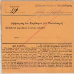 Bayern - Arnstein 1919, unfreie Paketkarte n. Nordheim, 40 Pfg. Nachporto