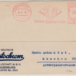 DR - Augsburg 5 - 1938, 6 Pfg. AFS "Optochrom", Firmenkarte n. München